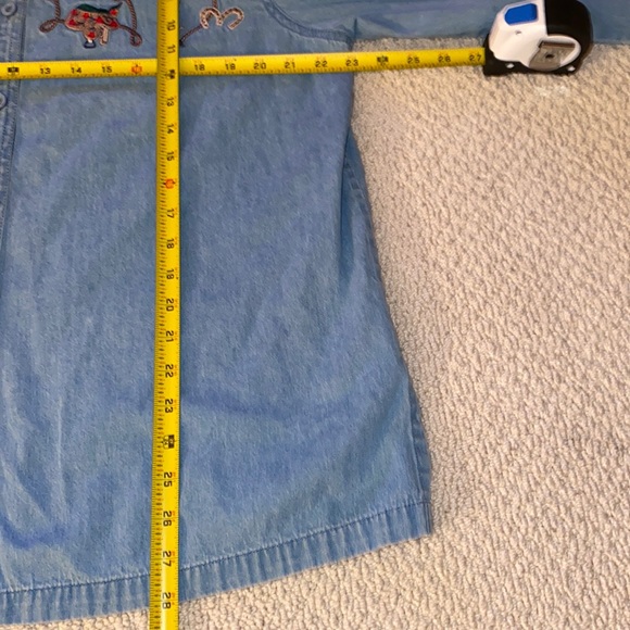 Passion-I Embroidered Button Up Western 100% Cotton Americana Shirt XL L/S Horse - Picture 9 of 11